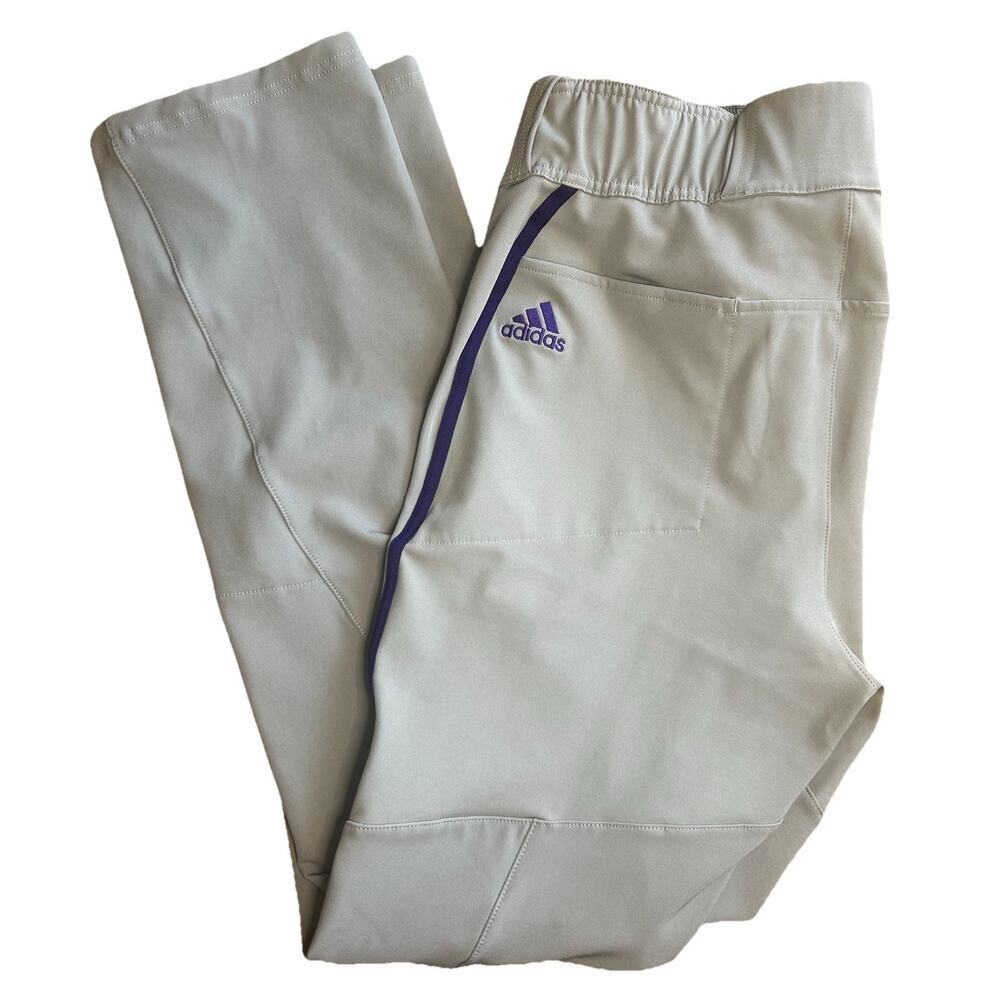 Adidas A2 baseball pants open hem leg gray AD02439M-OH Men’s Size 34 Activewear